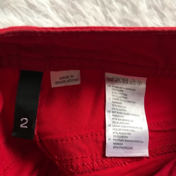 H&M Red Straight Jeans Pants - Picture 5 of 5